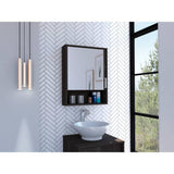 Gabinete Eco Roble 46 cm con Espejo y Entrepaños - Gabinetes | Bylmo