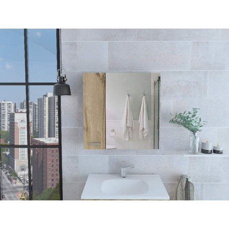 Gabinete Sines Gales y Duna 60 cm con Dos Puertas y Espejo - Gabinetes | Bylmo