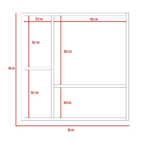 Gabinete Sines Gales y Duna 60 cm con Dos Puertas y Espejo - Gabinetes | Bylmo