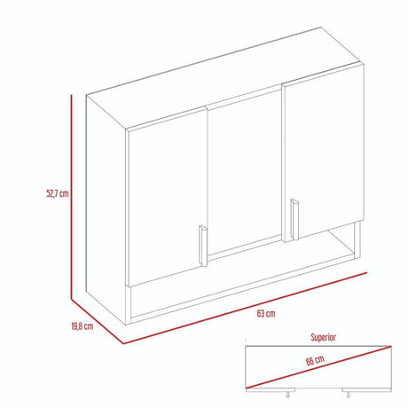Gabinete Spa Wengue 63 cm con Espejo y Dos Puertas - Gabinetes | Bylmo