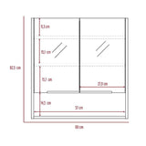 Gabinete Jaspe Miel 60 cm con Dos Puertas y Espejo - Gabinetes | Bylmo