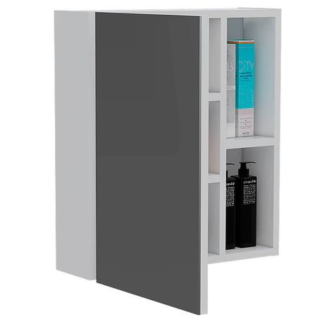 Gabinete de Baño Labelle Blanco 45x49.7cm Cuadrado con Espejo y con Tres Entrepaños - Gabinetes | Bylmo