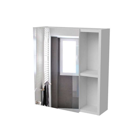 Gabinete de Baño Labelle Plus Blanco 45x49.7cm Cuadrado con Espejo y con Tres Entrepaños - Gabinetes | Bylmo