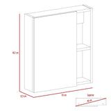 Gabinete de Baño Labelle Gales 45x49.7cm Cuadrado con Espejo y con Tres Entrepaños - Gabinetes | Bylmo