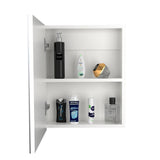 Gabinete de Baño Lumo Blanco 40x50.5cm Cuadrado con Espejo y con Un Entrepaño - Gabinetes | Bylmo