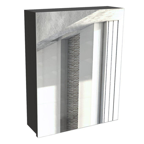 Gabinete de Baño Lumo Wengue 40x50.5cm Cuadrado con Espejo y con Un Entrepaño - Gabinetes | Bylmo