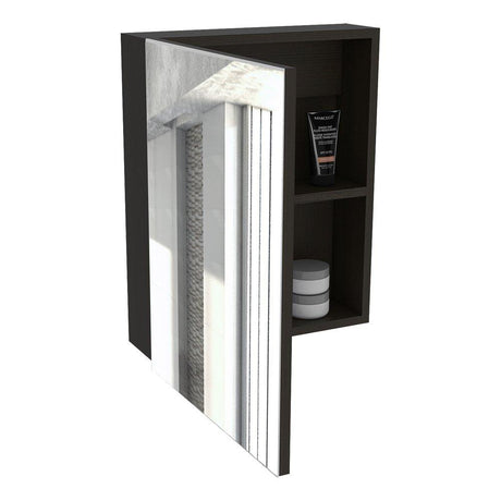 Gabinete de Baño Lumo Wengue 40x50.5cm Cuadrado con Espejo y con Un Entrepaño - Gabinetes | Bylmo