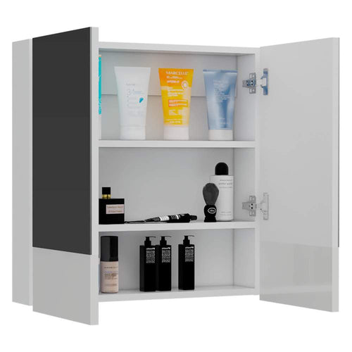 Gabinete Lusso Blanco 60 cm con Dos Puertas y Espejo