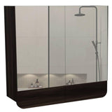 Gabinete Luv Habano y Gris 45 cm con Dos Puertas y Espejo - Gabinetes | Bylmo