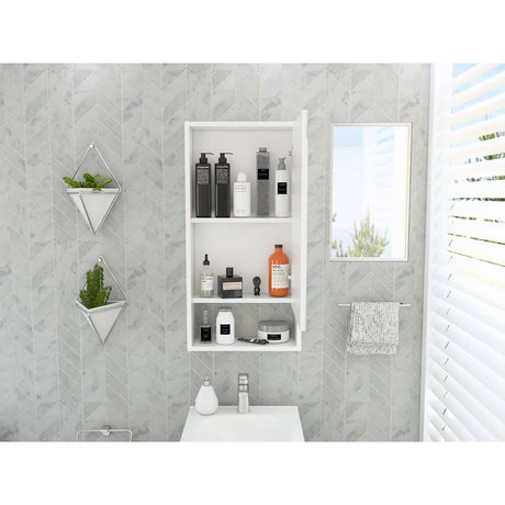 Gabinete de Baño Mariana Blanco 45.5x90cm Rectangular con Espejo y con Dos Entrepaños - Gabinetes | Bylmo