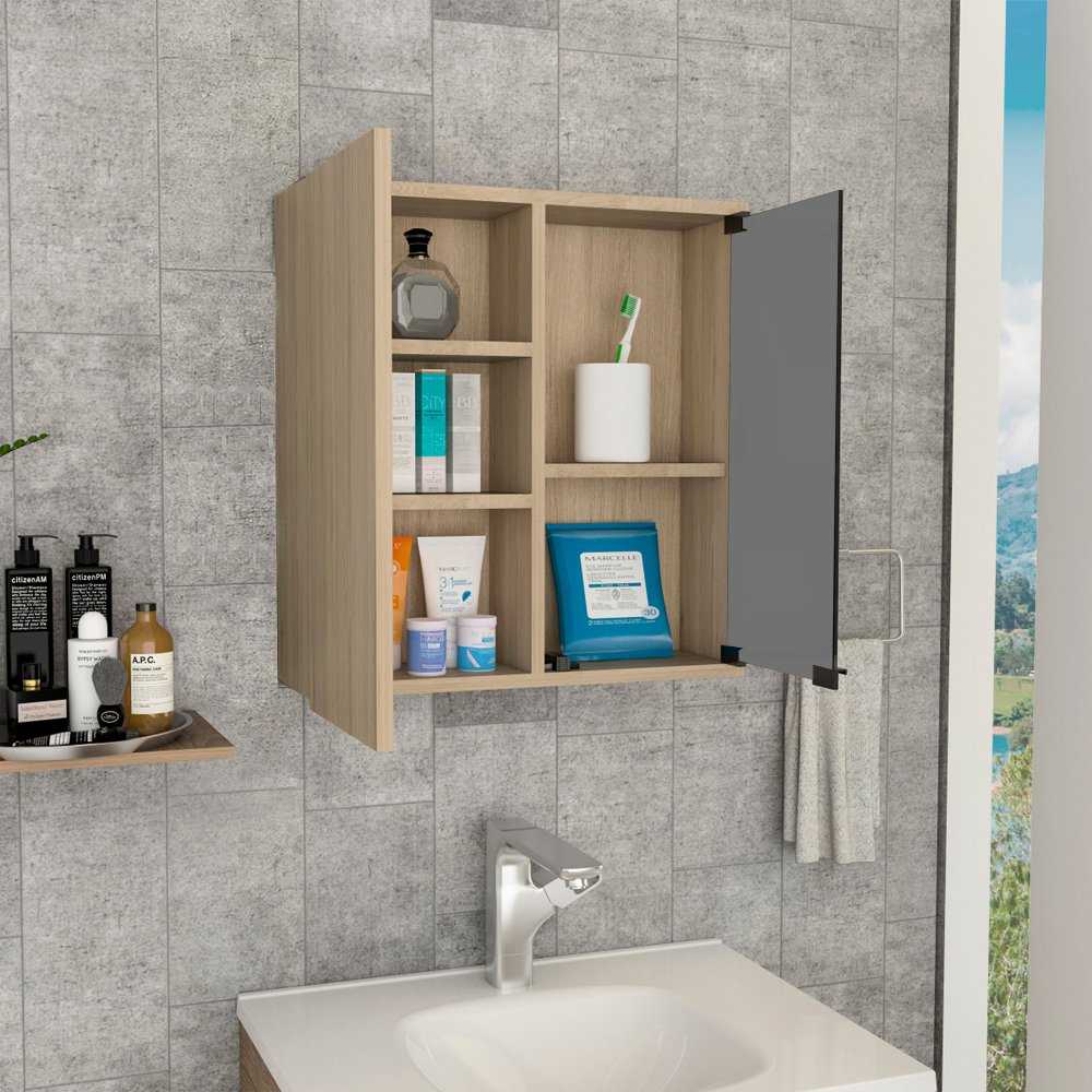 Gabinete de Baño Miro Rovere 50x53.7cm Cuadrado con Espejo y con Tres Entrepaños - Gabinetes | Bylmo