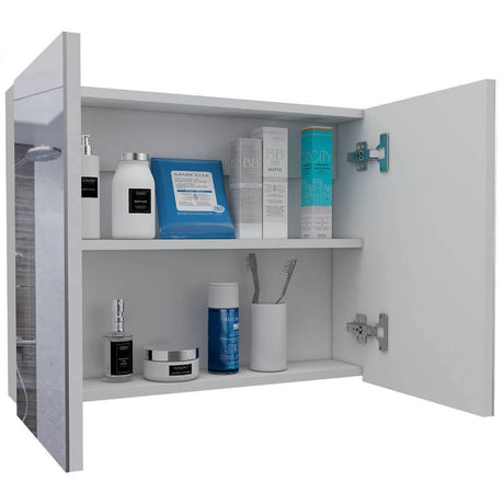 Gabinete Neve Blanco 47 cm con Dos Puertas y Espejo - Gabinetes | Bylmo