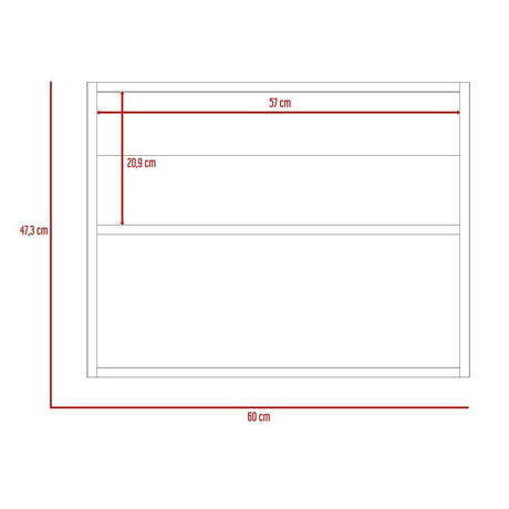 Gabinete Neve Blanco 47 cm con Dos Puertas y Espejo - Gabinetes | Bylmo
