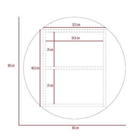 Gabinete Oval Wengue 60 cm con Espejo - Gabinetes | Bylmo