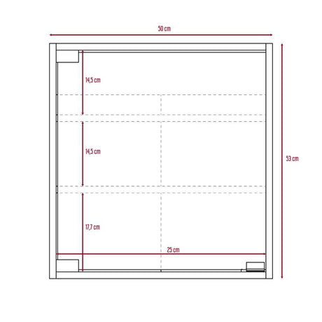 Gabinete Toledo Amareto 50 cm con Espejo - Gabinetes | Bylmo