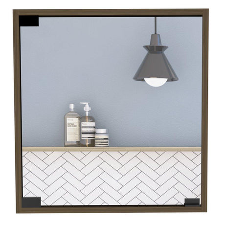 Gabinete de Baño Toledo Gales 50x53cm Cuadrado con Espejo y con Dos Entrepaños - Gabinetes | Bylmo