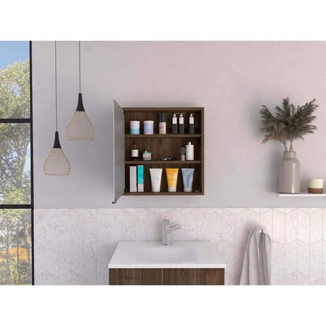 Gabinete de Baño Toledo Gales 50x53cm Cuadrado con Espejo y con Dos Entrepaños - Gabinetes | Bylmo