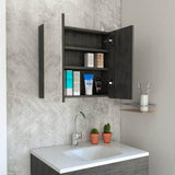 Gabinete Vanta Roble Gris 50 cm con Espejo - Gabinetes | Bylmo