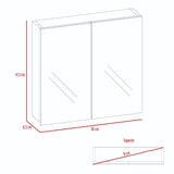 Gabinete Vanta Roble Gris 50 cm con Espejo - Gabinetes | Bylmo