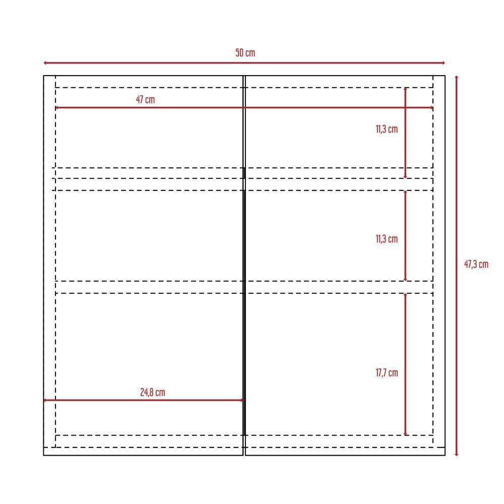 Gabinete Vanta Roble Gris 50 cm con Espejo - Gabinetes | Bylmo