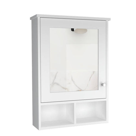 Gabinete de Baño Viña Blanco 53x73.6cm Cuadrado con Espejo y con Tres Entrepaños - Gabinetes | Bylmo