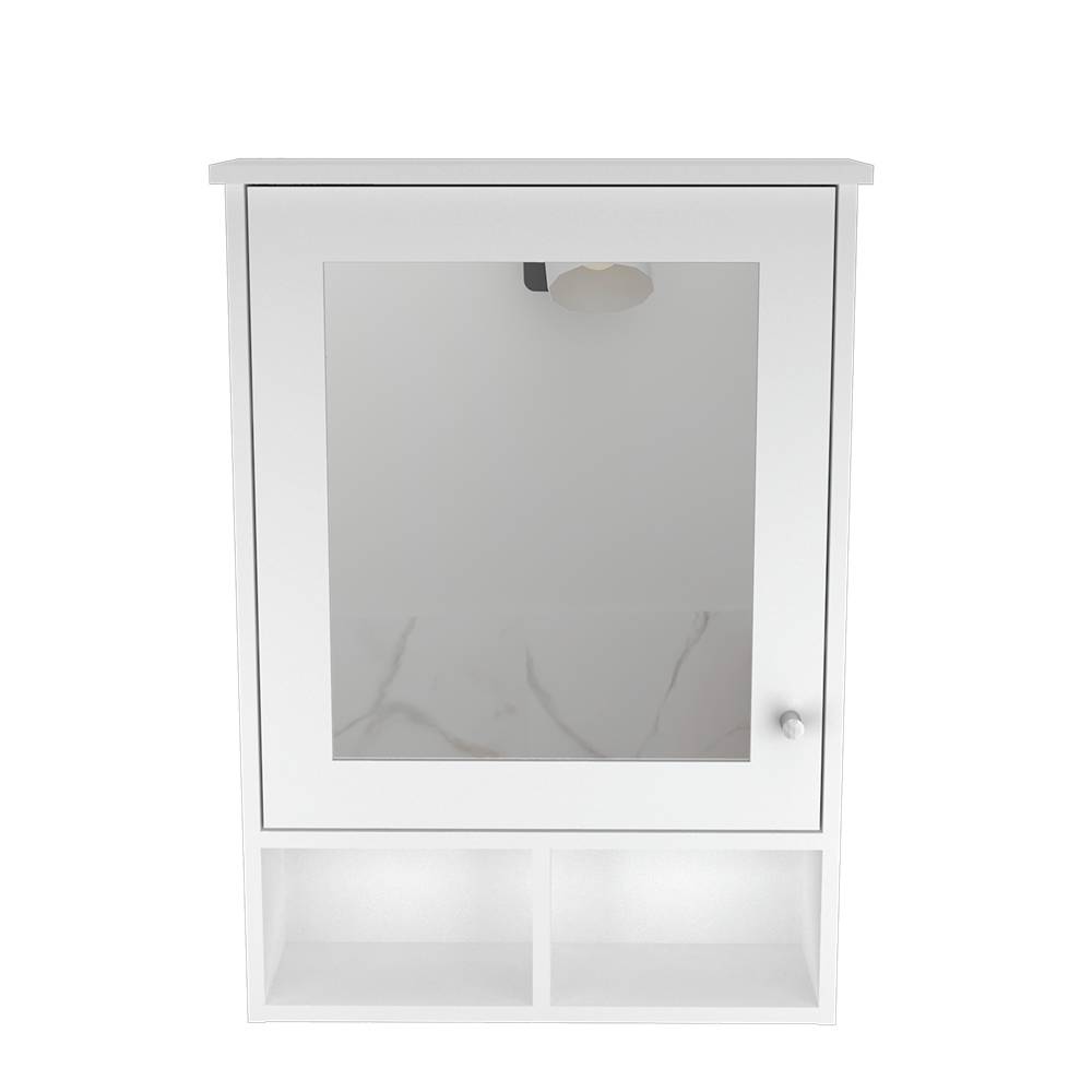 Gabinete de Baño Viña Blanco 53x73.6cm Cuadrado con Espejo y con Tres Entrepaños - Gabinetes | Bylmo