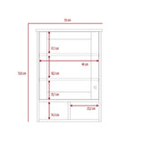 Gabinete de Baño Viña Blanco 53x73.6cm Cuadrado con Espejo y con Tres Entrepaños - Gabinetes | Bylmo