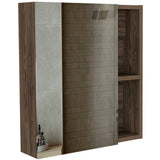 Gabinete de Baño Labelle Coñac 45x49.7cm Cuadrado con Espejo y con Tres Entrepaños - Gabinetes | Bylmo