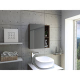 Gabinete de Baño Labelle Coñac 45x49.7cm Cuadrado con Espejo y con Tres Entrepaños - Gabinetes | Bylmo