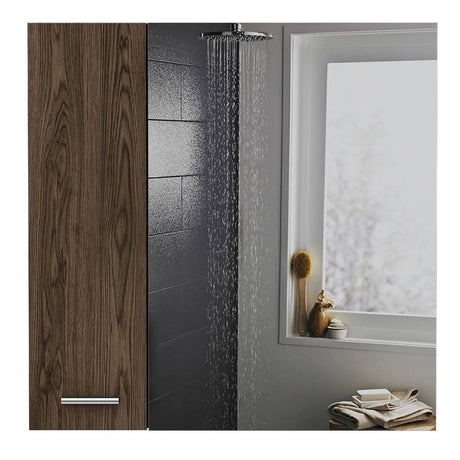 Gabinete de Baño Sines Coñac 60x60cm Cuadrado con Espejo y con Dos Entrepaños - Gabinetes | Bylmo