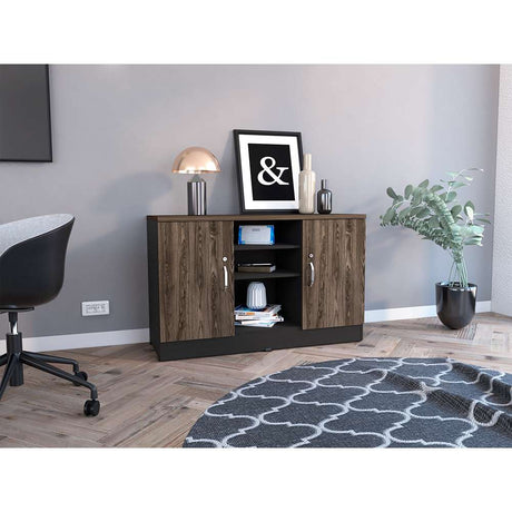 Arrimo Home Wengue y Coñac 120 cm Con Cerraduras - Bifes | Bylmo