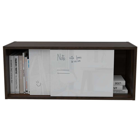 Mueble Note Habano y Blanco 81 cm con Puertas Corredizas - Gabinetes | Bylmo