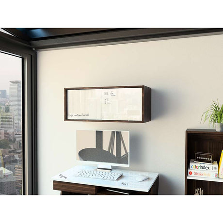 Mueble Note Habano y Blanco 81 cm con Puertas Corredizas - Gabinetes | Bylmo