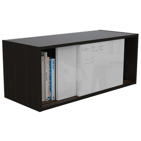 Mueble Note Wengue y Blanco 81 cm con Puertas Corredizas - Gabinetes | Bylmo
