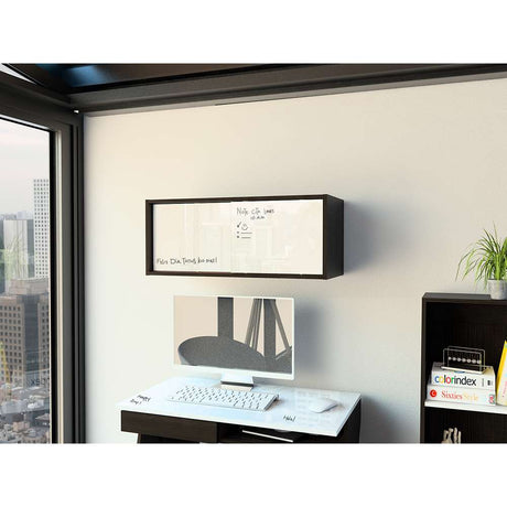 Mueble Note Wengue y Blanco 81 cm con Puertas Corredizas - Gabinetes | Bylmo