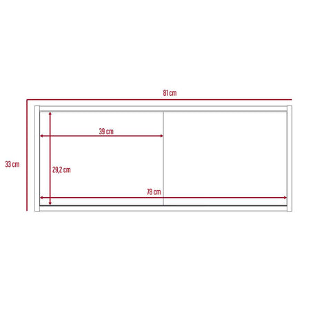 Mueble Note Wengue y Blanco 81 cm con Puertas Corredizas - Gabinetes | Bylmo