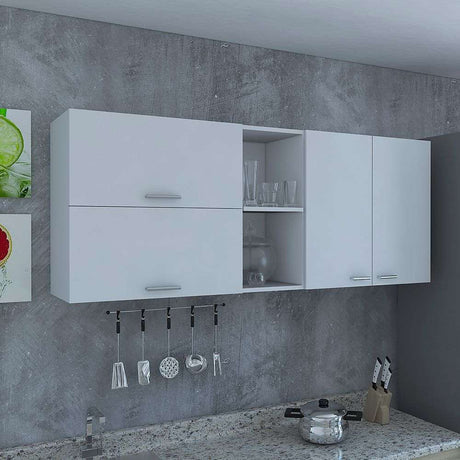 Mueble Superior con Cuatro Puertas Opra Blanco 150 cm - Cocinas | Bylmo
