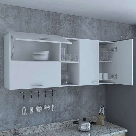 Mueble Superior con Cuatro Puertas Opra Blanco 150 cm - Cocinas | Bylmo