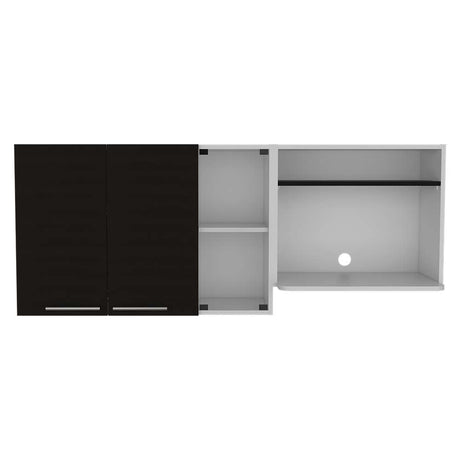 Mueble Superior de Cocina Blanco 150x60.2cm con Dos Entrepaños y con Tres Puertas - Cocinas | Bylmo
