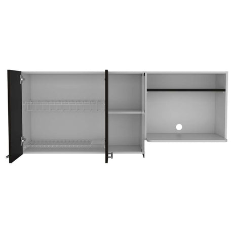 Mueble Superior de Cocina Blanco 150x60.2cm con Dos Entrepaños y con Tres Puertas - Cocinas | Bylmo