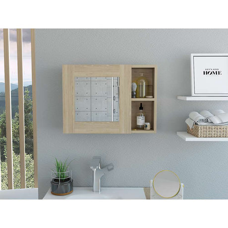 Gabinete Cairo Rovere 55 cm con Espejo y Entrepaños - Gabinetes | Bylmo