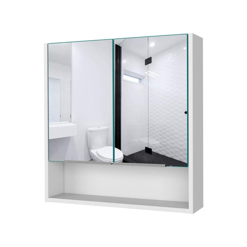 Gabinete de Baño Jaspe Blanco 60 cm con Espejo