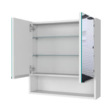 Gabinete de Baño Jaspe Blanco 60x63cm Cuadrado con Espejo y con Tres Entrepaños - Gabinetes de Baño | Bylmo