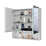 Gabinete de Baño Jaspe Blanco 60x63cm Cuadrado con Espejo y con Tres Entrepaños - Gabinetes de Baño | Bylmo