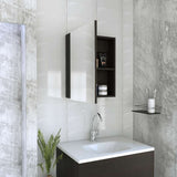 Gabinete Lumo Wengue 40 cm con Espejo - Gabinetes | Bylmo