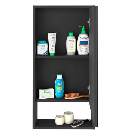 Gabinete de Baño Mariana Wengue 45.5x90cm Rectangular con Espejo y con Dos Entrepaños - Gabinetes | Bylmo