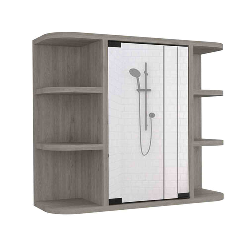 Gabinete de Baño Milan Blanco 60 cm Con Espejo y Seis Entrepaños