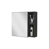 Gabinete de Baño Oman Wengue 50x47cm Cuadrado con Espejo y con Tres Entrepaños - Gabinetes de Baño | Bylmo