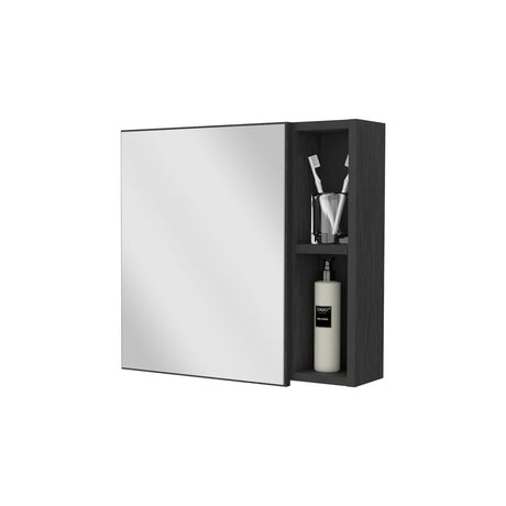 Gabinete de Baño Oman Wengue 50x47cm Cuadrado con Espejo y con Tres Entrepaños - Gabinetes de Baño | Bylmo