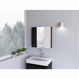 Gabinete de Baño Sines Plus Wengue 60x60cm Cuadrado con Espejo y con Dos Entrepaños - Gabinetes de Baño | Bylmo